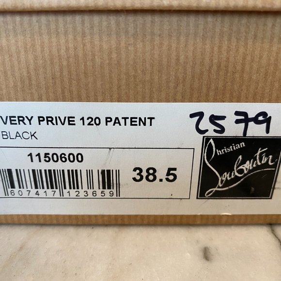 Christian Louboutin New Very Prive Black Patent Calf Leather - Picture 2 of 6